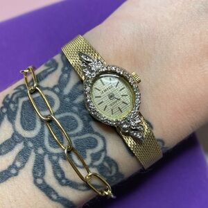 💛 Vintage Gold Plated La Marque Diamond Watch